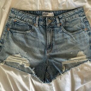 garage denim shorts